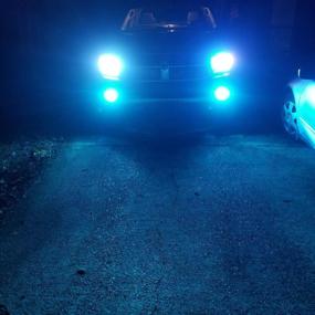 img 3 attached to 🔵 Alla Lighting 3600lm ледяной синий LED противотуманные лампы – идеальная замена для автомобилей, грузовиков с базой H16 H8 H11, 8000K 12V ETI 56-SMD DRL.