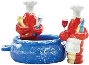 img 1 attached to 🦞 Premium Red Lobster Pot Chef Cook Salt & Pepper Shaker - S/P Set for Food Enthusiasts