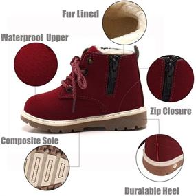 img 2 attached to Premium Leather Boys' Boots - Antheron Baby Kids Shoes for Ultimate Comfort and Style