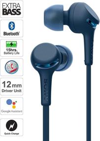 img 3 attached to Sony WI-XB400 Wireless In-Ear Extra Bass Headset/Headphones with Mic: Blue (WIXB400/L) – Experience Enhanced Phone Calls and Music Quality!