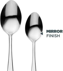 img 2 attached to 🍴 Godinger 20-Piece Silverware Set - Service for 4, Flatware Sets with Mirrored Stainless Steel Cutlery - Spoons, Forks, Knives