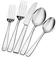 🍴 godinger 20-piece silverware set - service for 4, flatware sets with mirrored stainless steel cutlery - spoons, forks, knives logo