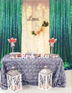 stunning colorful green sequin curtain panel 🌈 - perfect for wedding and party backdrops! (2ftx7ft) logo