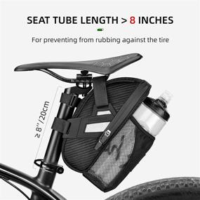 img 3 attached to 🚲 ROCKBROS Bike Saddle Bag with Water Bottle Holder - Convenient Storage for Mountain and Road Bikes