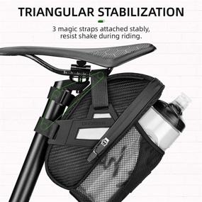 img 1 attached to 🚲 ROCKBROS Bike Saddle Bag with Water Bottle Holder - Convenient Storage for Mountain and Road Bikes