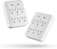 безопасная зарядка с помощью многоразового адаптера kmc surge protector 6 outlet: улучшенная защита для ваших устройств. логотип