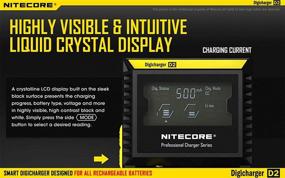 img 2 attached to 🔋 Improved Nitecore D2 Battery Charger with LCD Display - Universal Smart Charger for Rechargeable Batteries: IMR, Li-ion, LiFePO4, Ni-MH, Ni-Cd
