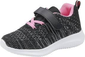 img 4 attached to 👟 ologinmars Toddler Kid's Sneakers: Cute Athletic Running Strap Shoes for Boys & Girls - Toddler/Little Kid Sports Shoes