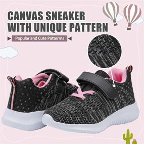 img 2 attached to 👟 ologinmars Toddler Kid's Sneakers: Cute Athletic Running Strap Shoes for Boys & Girls - Toddler/Little Kid Sports Shoes