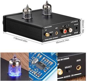img 3 attached to 🎵 AIYIMA Audio 6J1 Tube Preamplifier Bluetooth 5.0 with Treble & Bass Adjustment DC12V HiFi Audio Preamp NE5532P Chips for Home Audio Amplifier System in Silver+BT 5.0