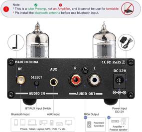 img 1 attached to 🎵 AIYIMA Audio 6J1 Tube Preamplifier Bluetooth 5.0 with Treble & Bass Adjustment DC12V HiFi Audio Preamp NE5532P Chips for Home Audio Amplifier System in Silver+BT 5.0