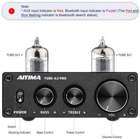 img 2 attached to 🎵 AIYIMA Audio 6J1 Tube Preamplifier Bluetooth 5.0 with Treble & Bass Adjustment DC12V HiFi Audio Preamp NE5532P Chips for Home Audio Amplifier System in Silver+BT 5.0