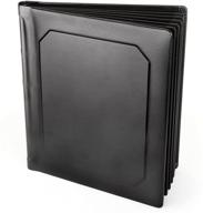 tuscany albums professional leatherette bound slip-in photo album - elegant black, holds 30 8x10 photos (15 page) logo