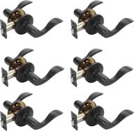 🚪 dynasty hardware her-82-12p heritage lever passage set, aged oil rubbed bronze [6 pack]: contractor's choice for timeless elegance and durability logo