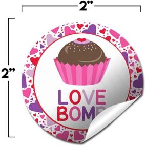 img 3 attached to ❤️ Love Bomb Heart Themed Hot Cocoa Bomb Sticker Labels for Valentine's Day - 40 Stickers (20 Sets of 2) by AmandaCreation