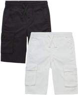 👖 trendy quad seven twill boys shorts: the perfect addition to boys' clothing collection logo