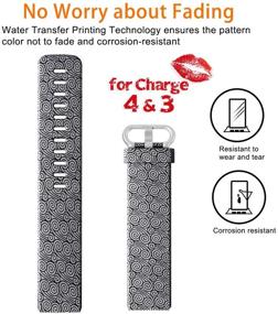 img 3 attached to 🌥️ Stylish Maledan Charge 3 and Charge 4 Bands for Women and Men with Cloud Pattern - Small Size