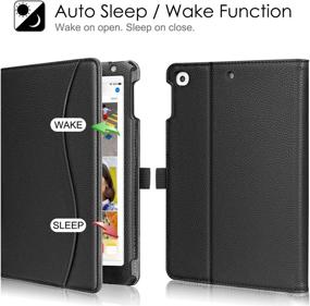 img 3 attached to 📱 Fintie Case for iPad Mini 4 - [Enhanced Corner Protection] Multi-Angle Viewing Folio Smart Stand Protective Cover with Pocket, Auto Wake/Sleep, Compatible with iPad Mini 5th Generation (Black)