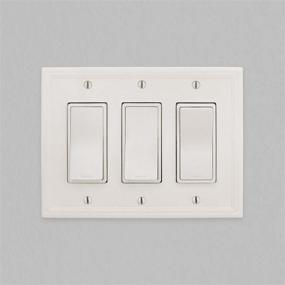 img 3 attached to 🔌 Triple Rocker Insulated Light Switch Cover Decorative Wall Plate by Questech in White