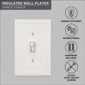 img 1 attached to 🔌 Triple Rocker Insulated Light Switch Cover Decorative Wall Plate by Questech in White
