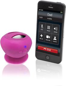 img 1 attached to Мини-динамик Hype Bluetooth и мобильная подставка для мобильных телефонов - розничная упаковка - розовый