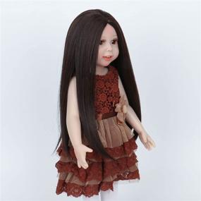 img 1 attached to 🎀 Замена волоски куклы Миссухэр для американских кукол высотой 18 дюймов - подарок для девочек, светло-коричневые синтетические аксессуары для куклы для самостоятельного изготовления - материалы