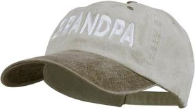 img 3 attached to E4Hats Wording Grandpa Embroidered Washed Sports & Fitness