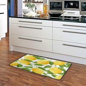 img 3 attached to Нескользящие коврики для кухни желтого цвета