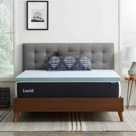 🛏️ premium lucid twin xl memory foam topper - gel infused - quick rebound - pressure relieving blue mattress topper логотип