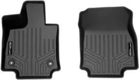 img 4 attached to 🔍 Custom Fit All Weather 1st Row Black SMARTLINER Floor Mat Liner Set for 2021 Toyota Venza