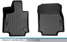 img 1 attached to 🔍 Custom Fit All Weather 1st Row Black SMARTLINER Floor Mat Liner Set for 2021 Toyota Venza