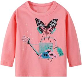 img 4 attached to Toddler Cartoon Butterfly T Shirts Crewneck