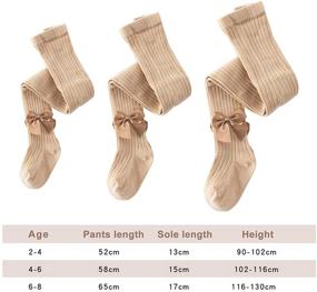 img 1 attached to ACTLATI 2-8T Girls Tights Toddler Knit Cotton Leggings Bundle of 3 Pairs Baby Girl Stockings Girls Winter Pantyhose Pants