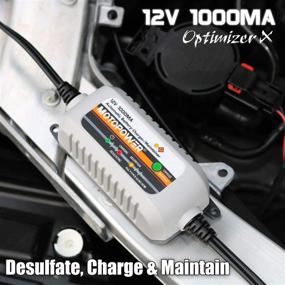 img 3 attached to 🔌 MOTOPOWER MP00205B 12V 1000mA Automatic Battery Charger and Maintainer with Timer Protection - Trickle Charger and Battery Desulfator included