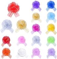 ihuixinhe 17 pcs pull bow mixed color large organza - perfect for wrapping, decoration, wedding gift baskets - 6 inch diameter logo