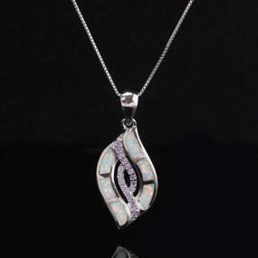 img 3 attached to CiNily Pendnat Necklace Amethyst Gemstone
