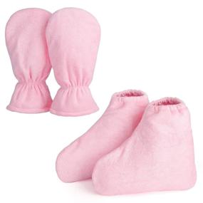 img 4 attached to 🧤 Hand and Foot Paraffin Wax Gloves, Segbeauty Thick Heated SPA Mittens and Liners for Hot Wax Hand Therapy, Thermal Treatment with Wax Warmer Machine - Pink