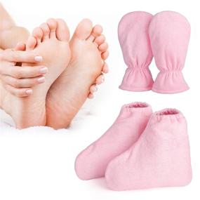 img 3 attached to 🧤 Hand and Foot Paraffin Wax Gloves, Segbeauty Thick Heated SPA Mittens and Liners for Hot Wax Hand Therapy, Thermal Treatment with Wax Warmer Machine - Pink