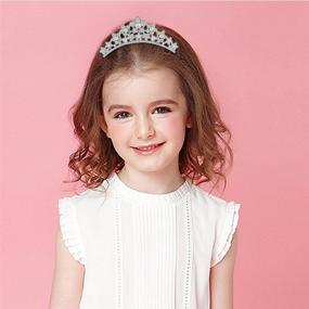 img 1 attached to 👑 ANBALA Small Tiara Crown with Hair Comb, Pack of 3 Mini Tiara Crowns for Girls, Crystal Shiny Hair Accessories for Ages 2-9, Cute Hair Decoration and Styling Accessories in 3 Styles