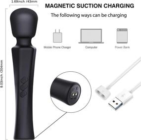 img 3 attached to 🔌 Ultimate Premium Personal Wand Massager: Memory, Power, and Waterproof Capability, USB Rechargeable, Magic Vibration Modes for Complete Back and Neck Relief