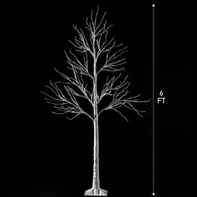 img 2 attached to 🌲 6ft LED White Birch Tree Decoration for Christmas, Holidays, Festivals, Parties - Indoor and Outdoor Decor