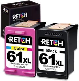 img 4 attached to 🖨️ Высококачественные восстановленные картриджи RETCH для принтера HP 61XL Combo Pack - Envy 4500, Deskjet 1000, OfficeJet 4630 Series (1 черный + 1 трехцветный)