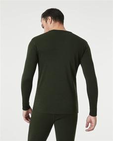 img 3 attached to 👕 LAPASA Men's Merino Wool Thermal Underwear Top: Crew Neck Base Layer Undershirt - Lightweight & Midweight Options (M29, M67)