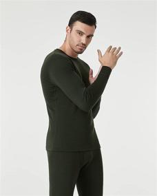 img 2 attached to 👕 LAPASA Men's Merino Wool Thermal Underwear Top: Crew Neck Base Layer Undershirt - Lightweight & Midweight Options (M29, M67)