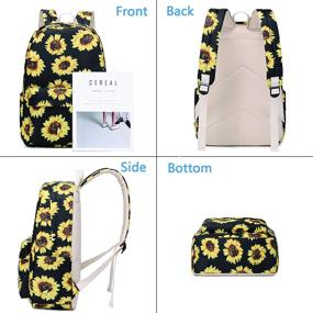 img 3 attached to Sunflower Canvas Backpack For College Girls Women