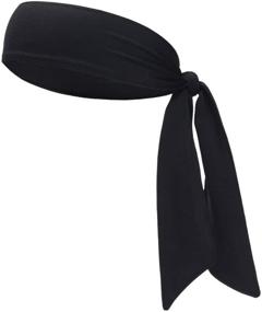 img 4 attached to 🎾 Sports Headband: Ultimate Tie Hairband for Tennis, Working Out, and More!