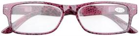 img 3 attached to 👓 Enhance Your Vision in Style: Eyekepper 6-Pack Spring Hinges Patterned Rectangular Reading Glasses with Computer Readers for Women +1.5