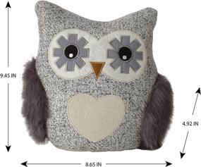 img 1 attached to 🦉 Stylish Grey Owl Elements Decorative Polyester Door Stopper: Practical and Eye-Catching