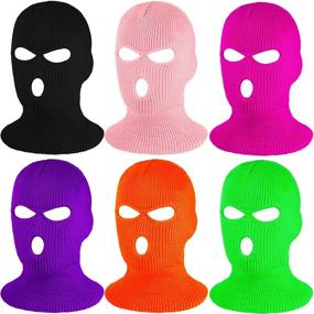 img 4 attached to Geyoga Pieces Balaclava Outdoor Knitted