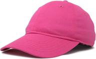 dalix womens cap adjustable hat: premium 100% cotton in black, white, gold, lavender, blue, pink, lime green & hot pink logo